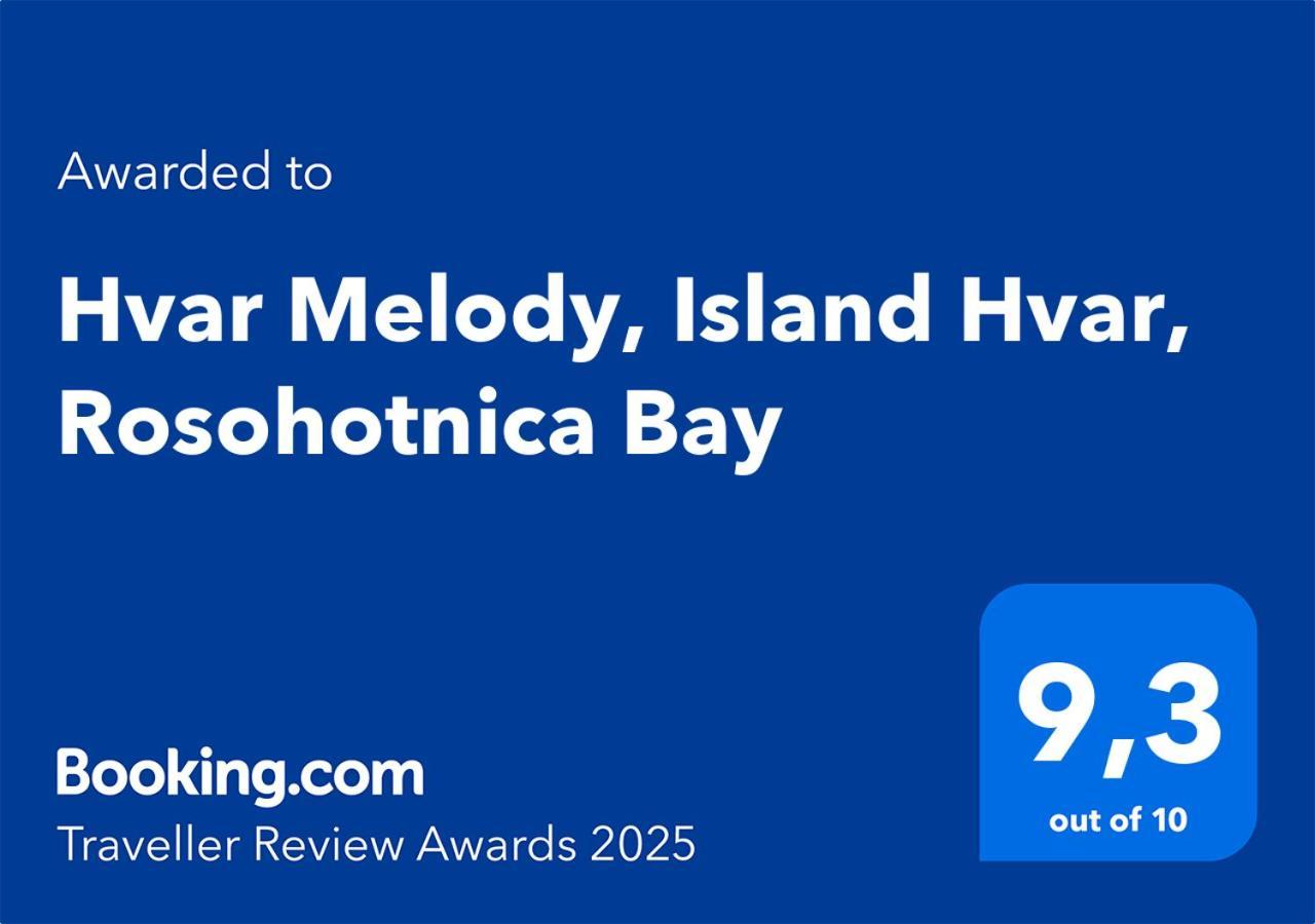 Hvar Melody, Island Hvar, Rosohotnica Bay Basina Exterior photo
